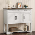 47.2 Inches Entry Table with Storage, Farmhouse Buffet Cabinet w/2 Drawers and 3 Doors, Open Storage Shelf, Adjustable Shelves