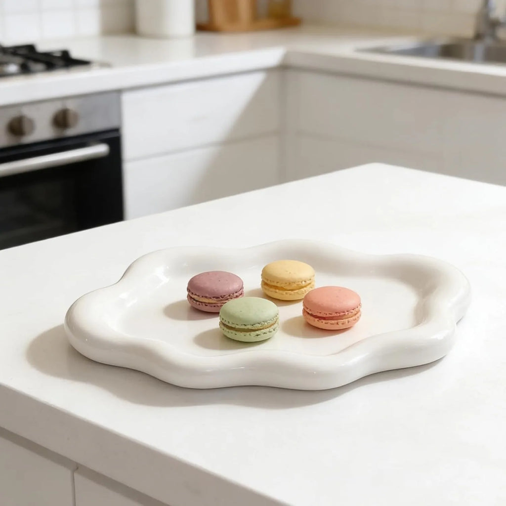 Jewelry Tray with Cloud Design Decorative Dish for Rings, Keys and Perfume