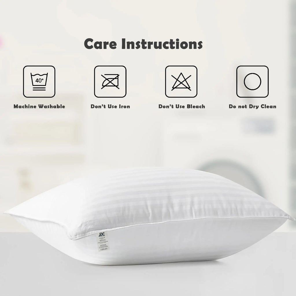 LUX Décor Hotel Stripe Pillows Set of 2 – Down Alternative Bed Pillows
