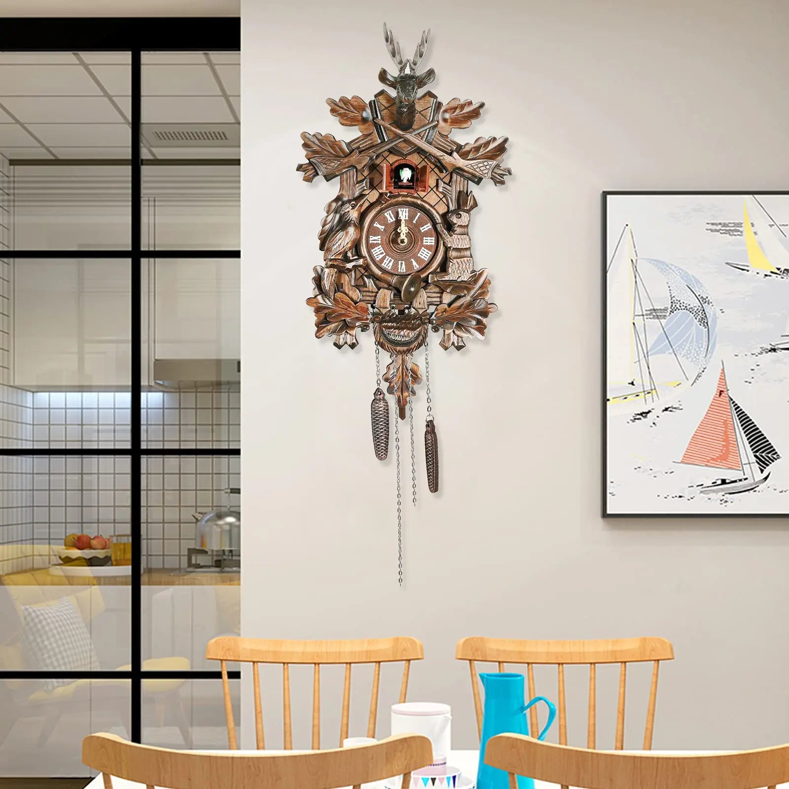 Cuckoo Wall Clock for Living Room, Bedroom, Study, Office, Gift