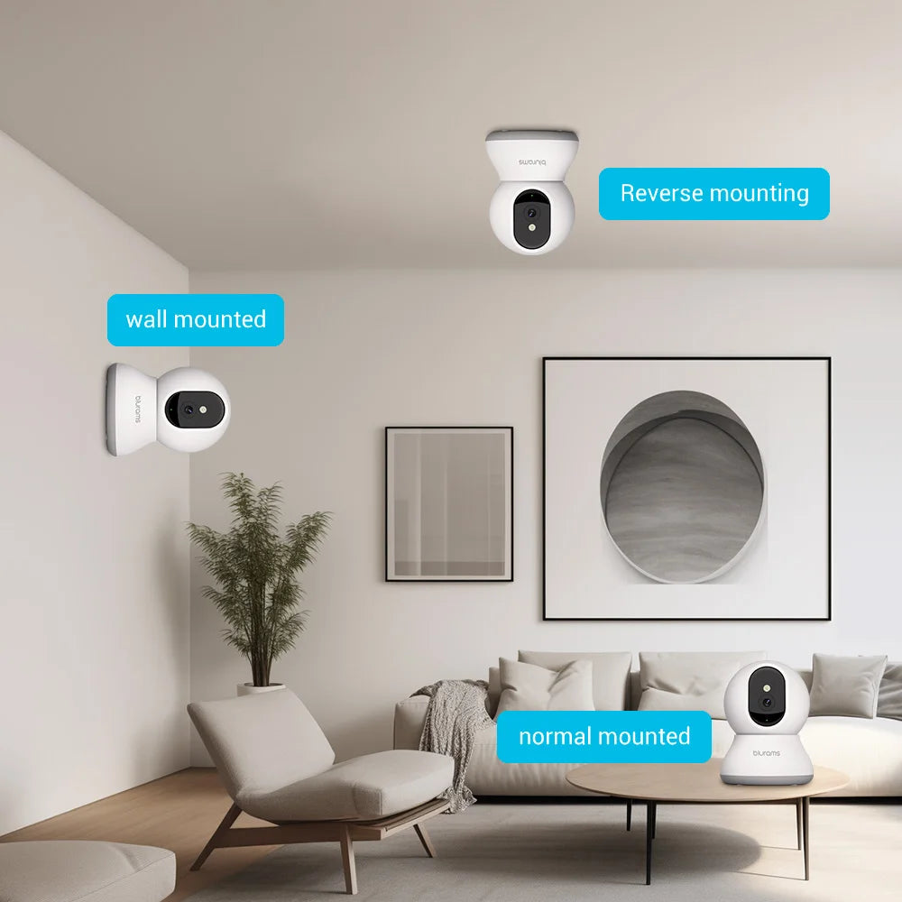 360° Indoor Security Camera, Dog Camera with Phone App