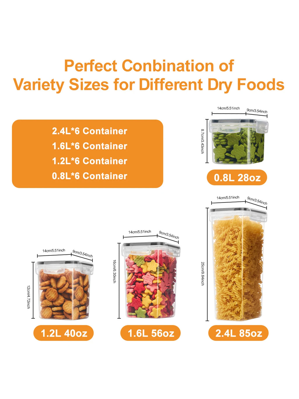 Sealed pasta boxes and storage boxes with LIDS, labels and markings