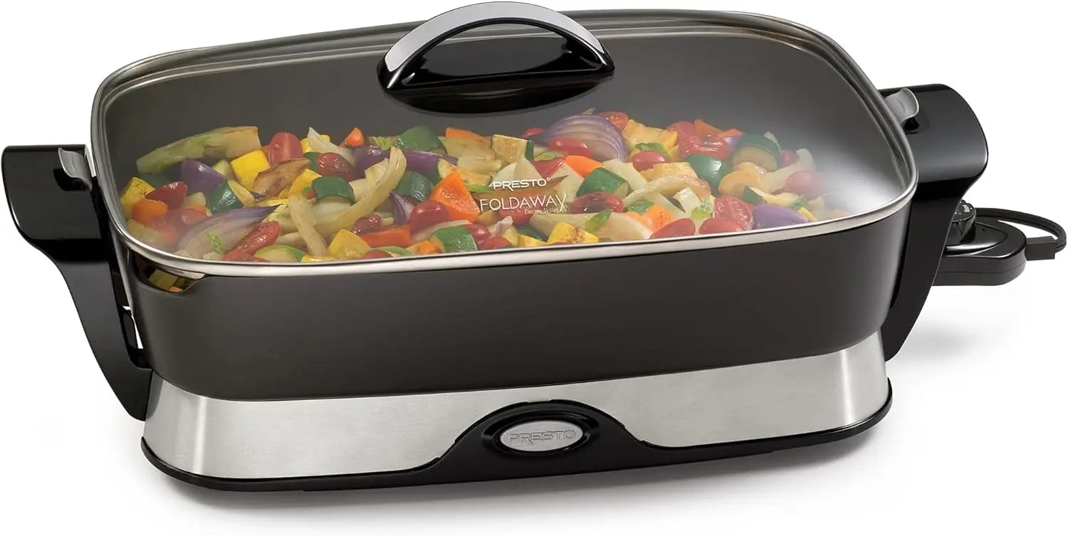 16-Inch Electric Foldaway Skillet with Nonstick Surface