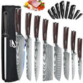 Kitchen Knife Set 7Cr17Mov Stainless Steel Chef Knife Ultra Sharp Santoku Cleaver