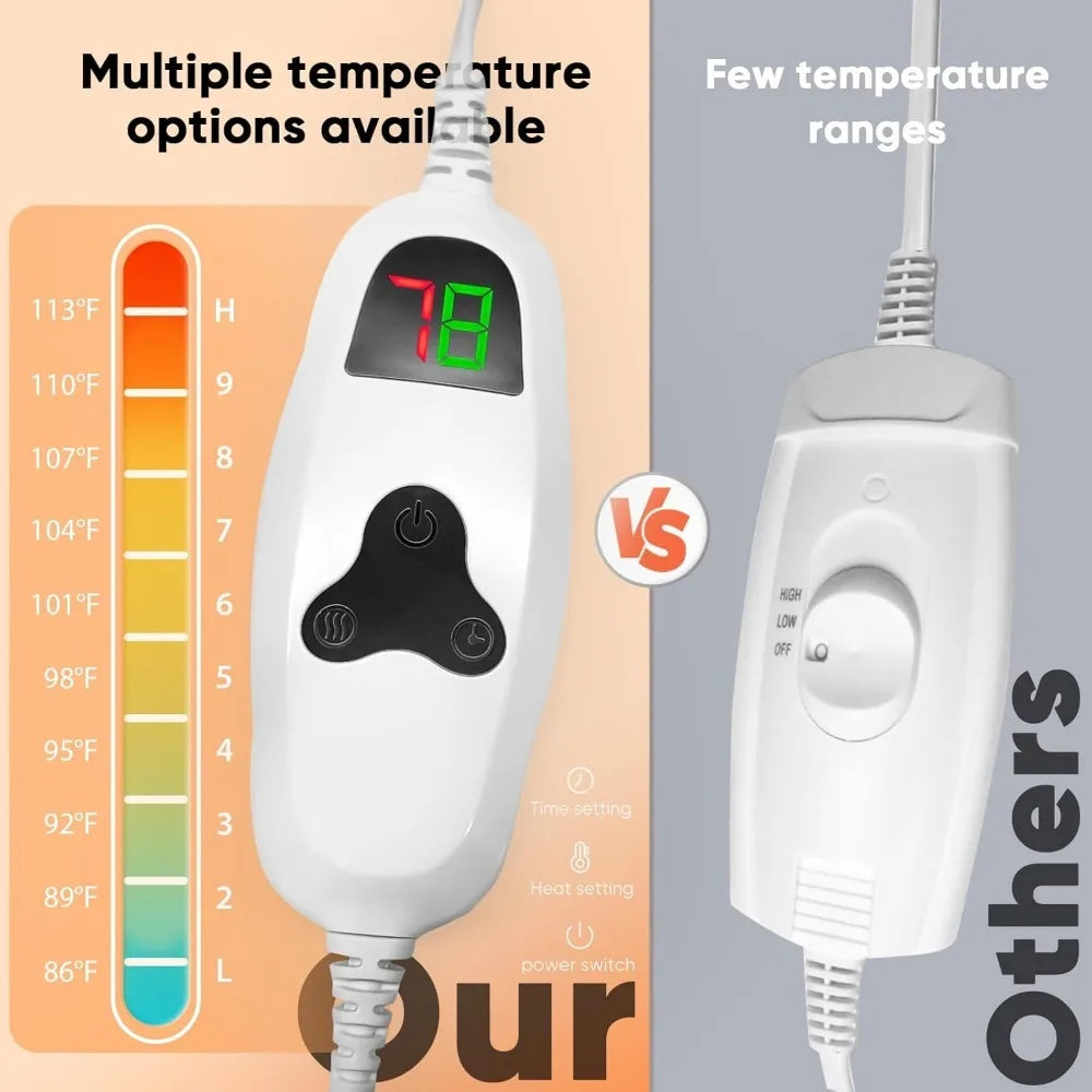 Heated Blanket Electric Throw 50"X60"