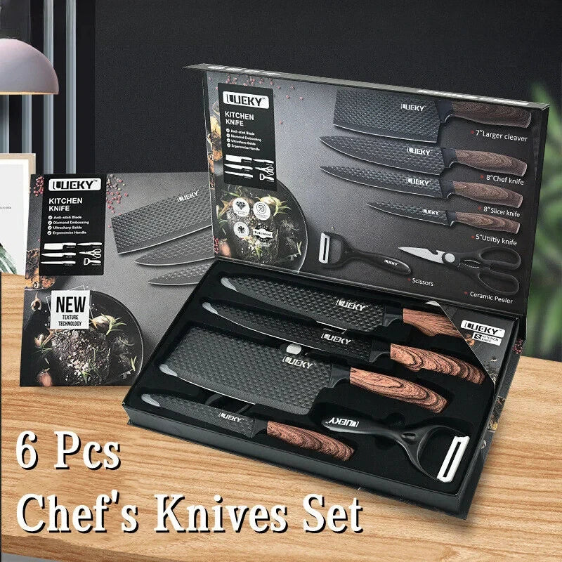 Kitchen Knife Set Stainless Steel Knife, 6-Piece Kitchen Tool Set, Fruit Knife