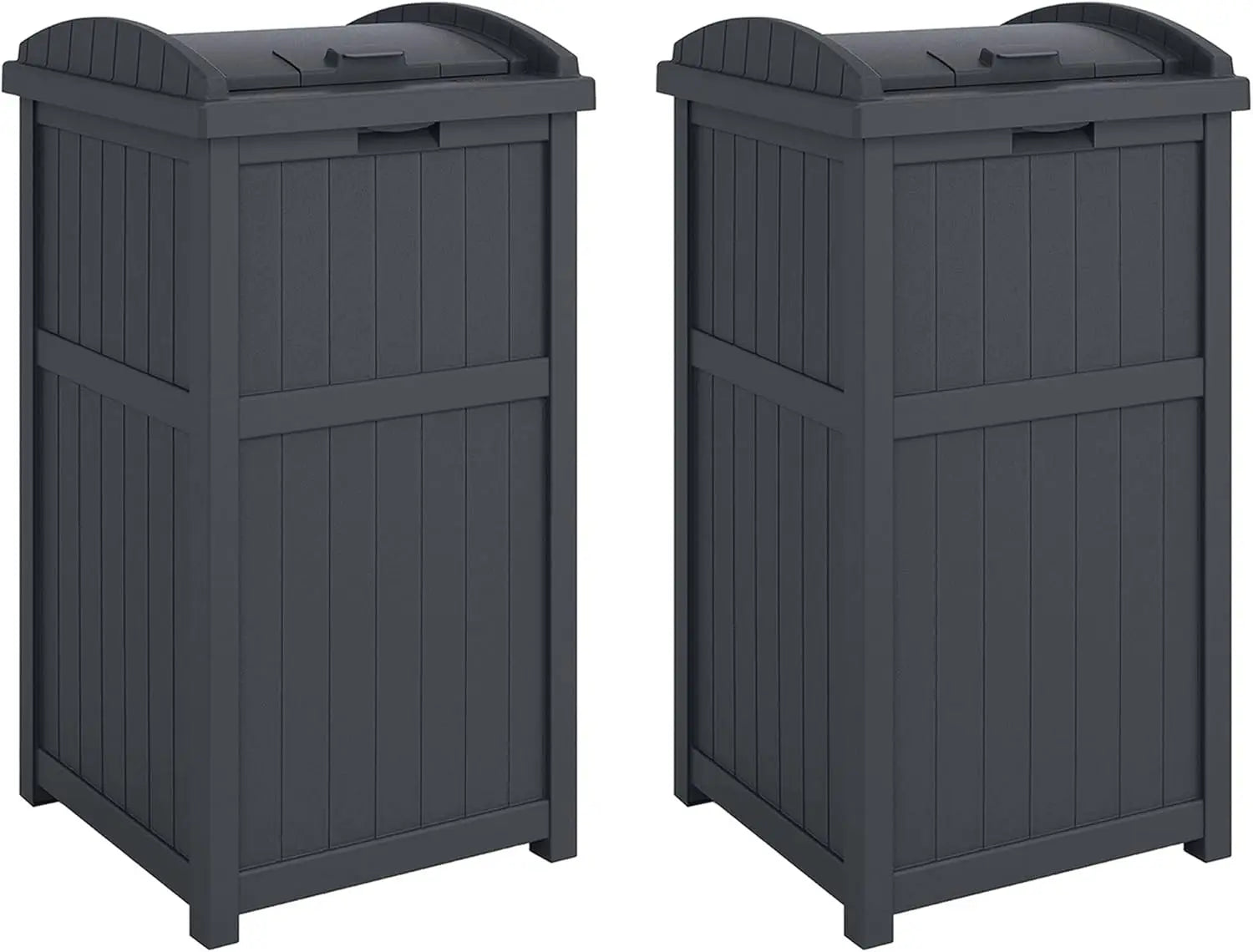 30 Gallon Outdoor Trash Hideaway Resin Refuse Container Lid Cyberspace