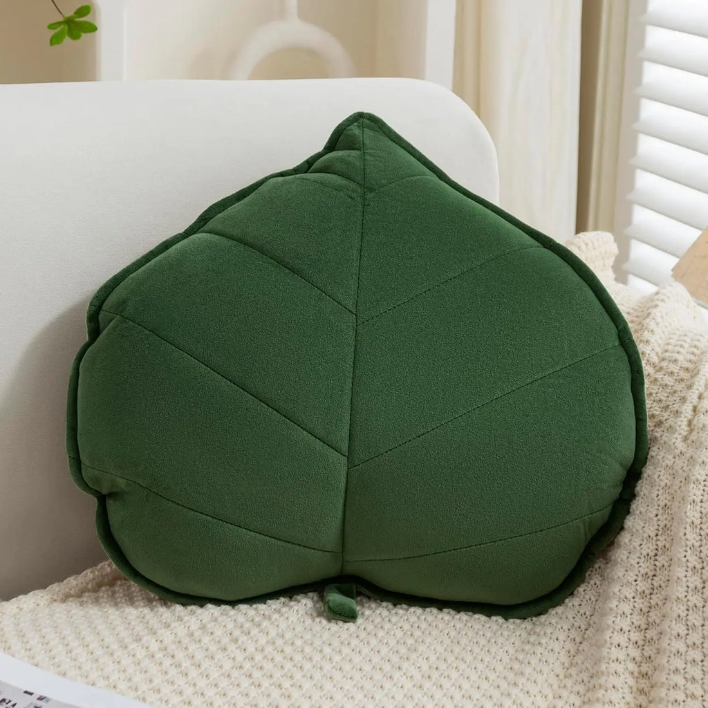 Cute Leaf Throw Pillows, Soft Plush Cushion for Home Decor