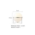 Chrome Metal Floor Lamp White Yellow Acrylic Ball Standing Lamp Living Room
