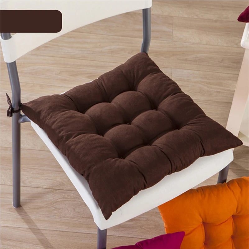 Chair Pads Cushions for Dining Chairs with Ties Square Floor Pillows