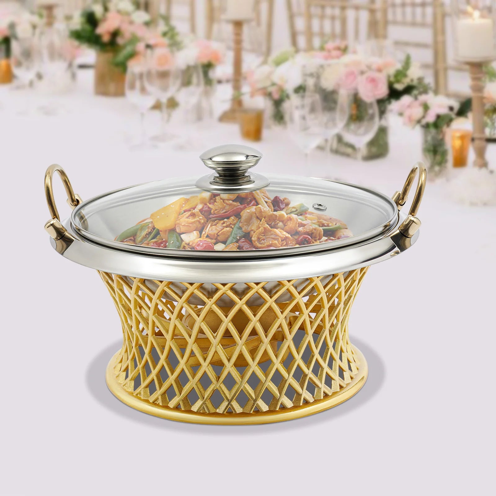 Buffet Chafing Dish, Round Chafing Dish, Chafing Dish With Lid