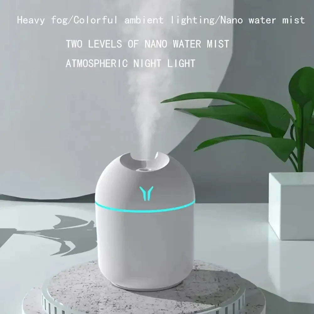 Essential Oil Diffuser - 2-in-1 Ultrasonic Air Vaporizer for Bedroom, Desk, Office, and Car Use