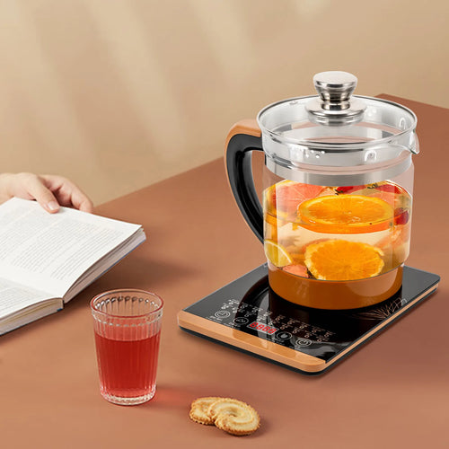 1.8L Electric Glass Tea Kettle - Multifunction Hot Water Boiler with Keep Warm & 6 Temp Settings