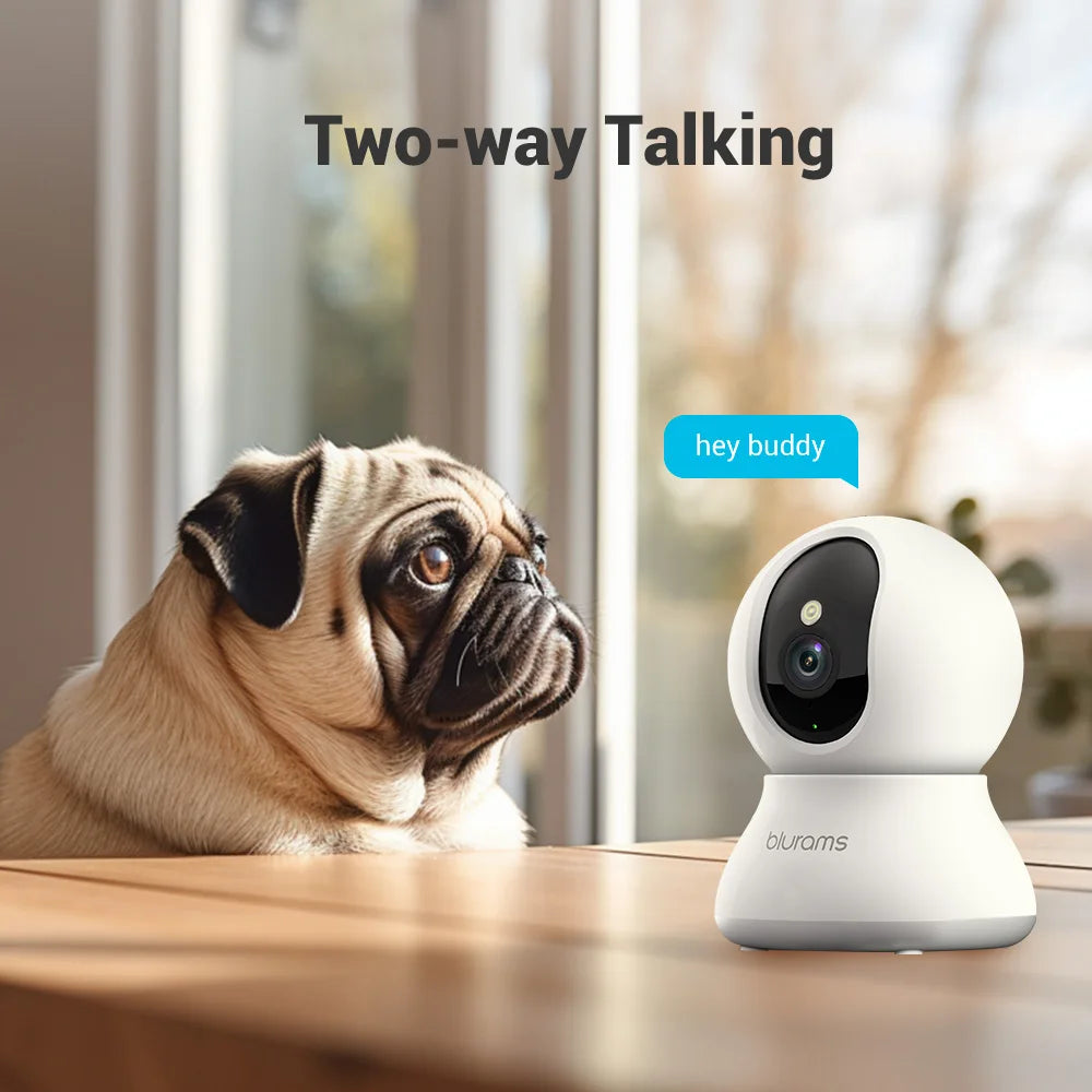 360° Indoor Security Camera, Dog Camera with Phone App