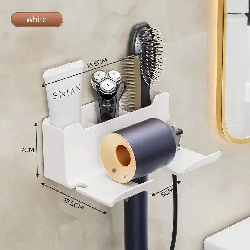 Wall Dryer Cradle  Stand Hairdryer Organizer Box Holder Shelf Bathroom Accessories