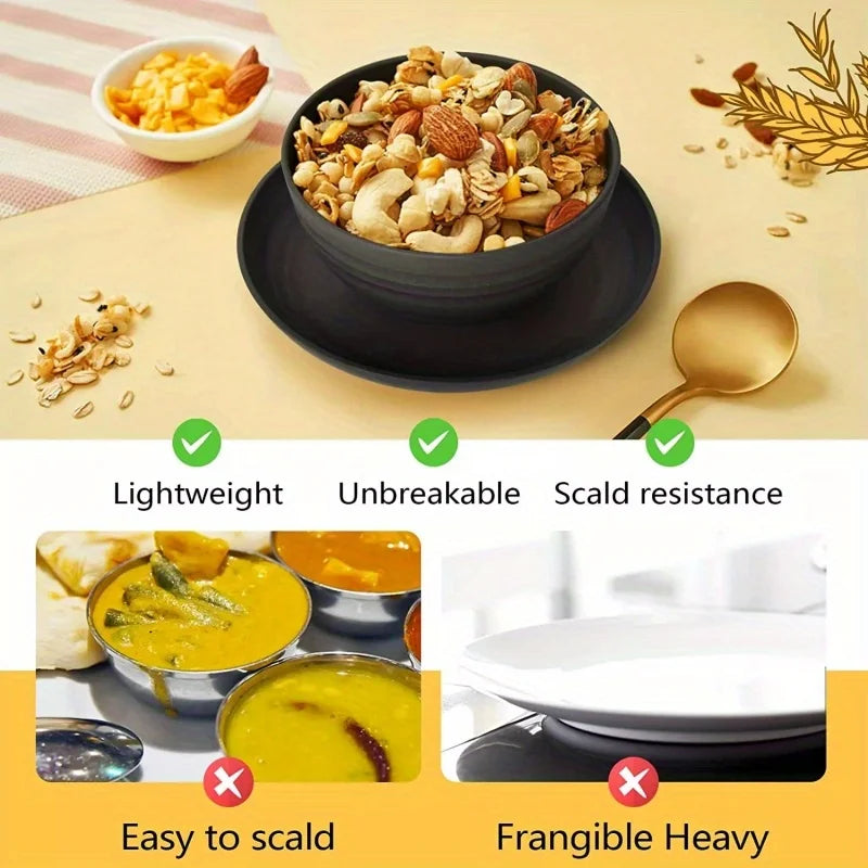 32Pcs,wheat straw tableware sets