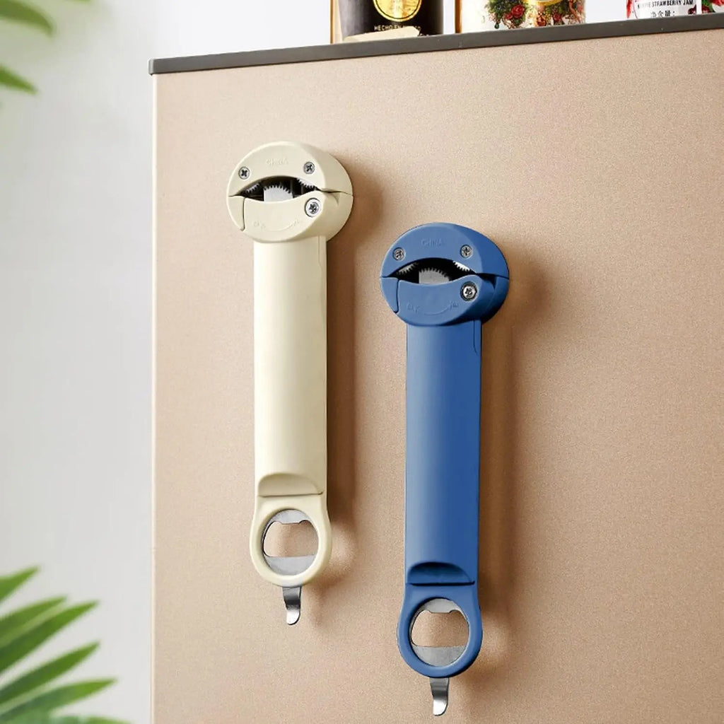 Retractable Bottle Opener - Adjustable Multifunctional Can Opener Jar Lid Gripper