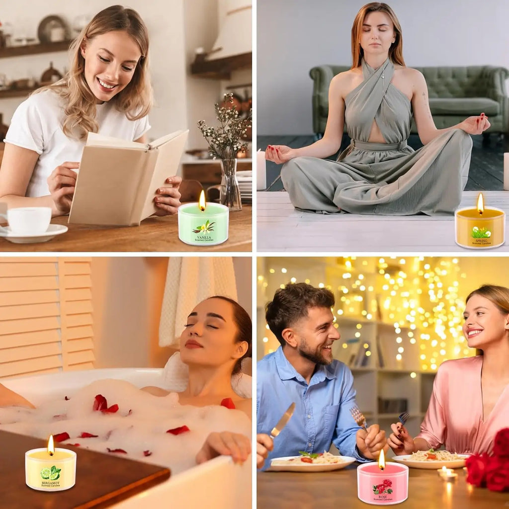 20 Pack Aromatherapy Scented Soy Candles 10 Scents 1.6oz Long-Lasting