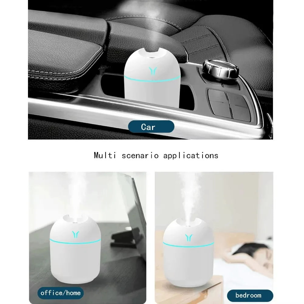 Essential Oil Diffuser - 2-in-1 Ultrasonic Air Vaporizer for Bedroom, Desk, Office, and Car Use