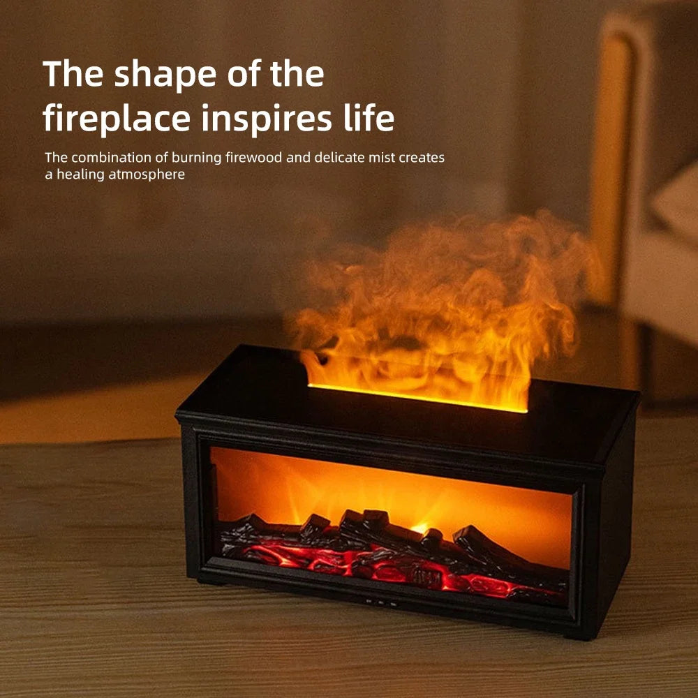 Desktop  Fireplace with Atmosphere Light - Portable Simulation Fireplace Heater