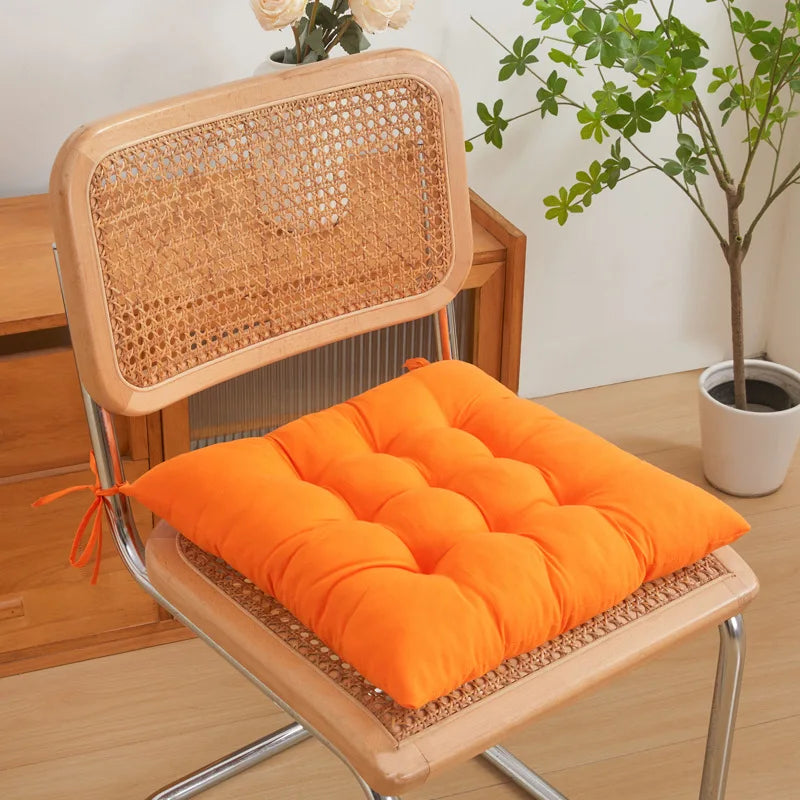 Chair Pads Cushions for Dining Chairs with Ties Square Floor Pillows