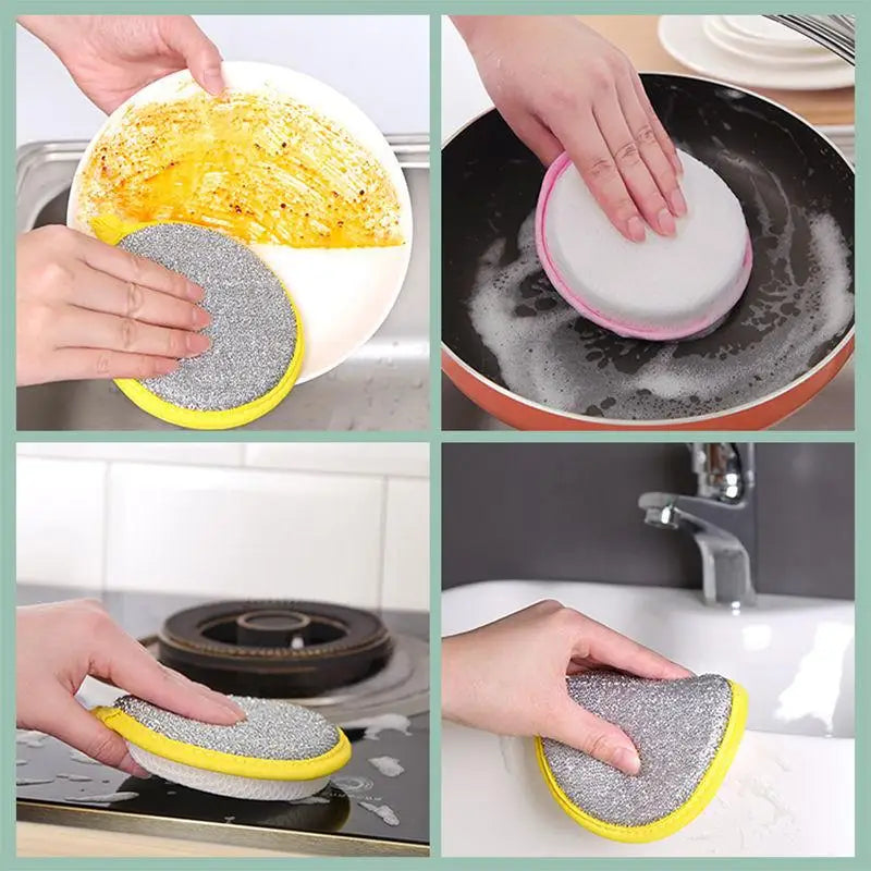 Double Side Dishwashing Sponge Pan Pot Dish Wash Sponges