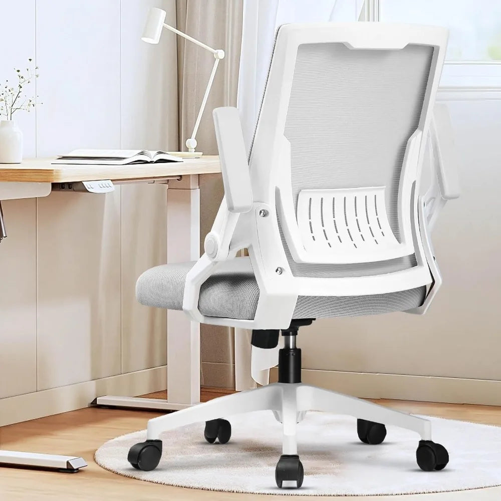 GTRACING Ergonomic Office Chair Flip-up Armrests Executive Computer Chair for Home Office Breathable Mesh Comfy Lumbar Support