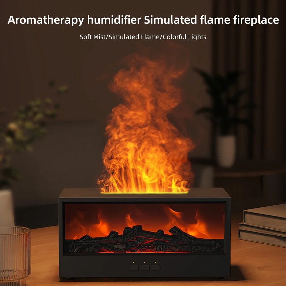 Desktop  Fireplace with Atmosphere Light - Portable Simulation Fireplace Heater