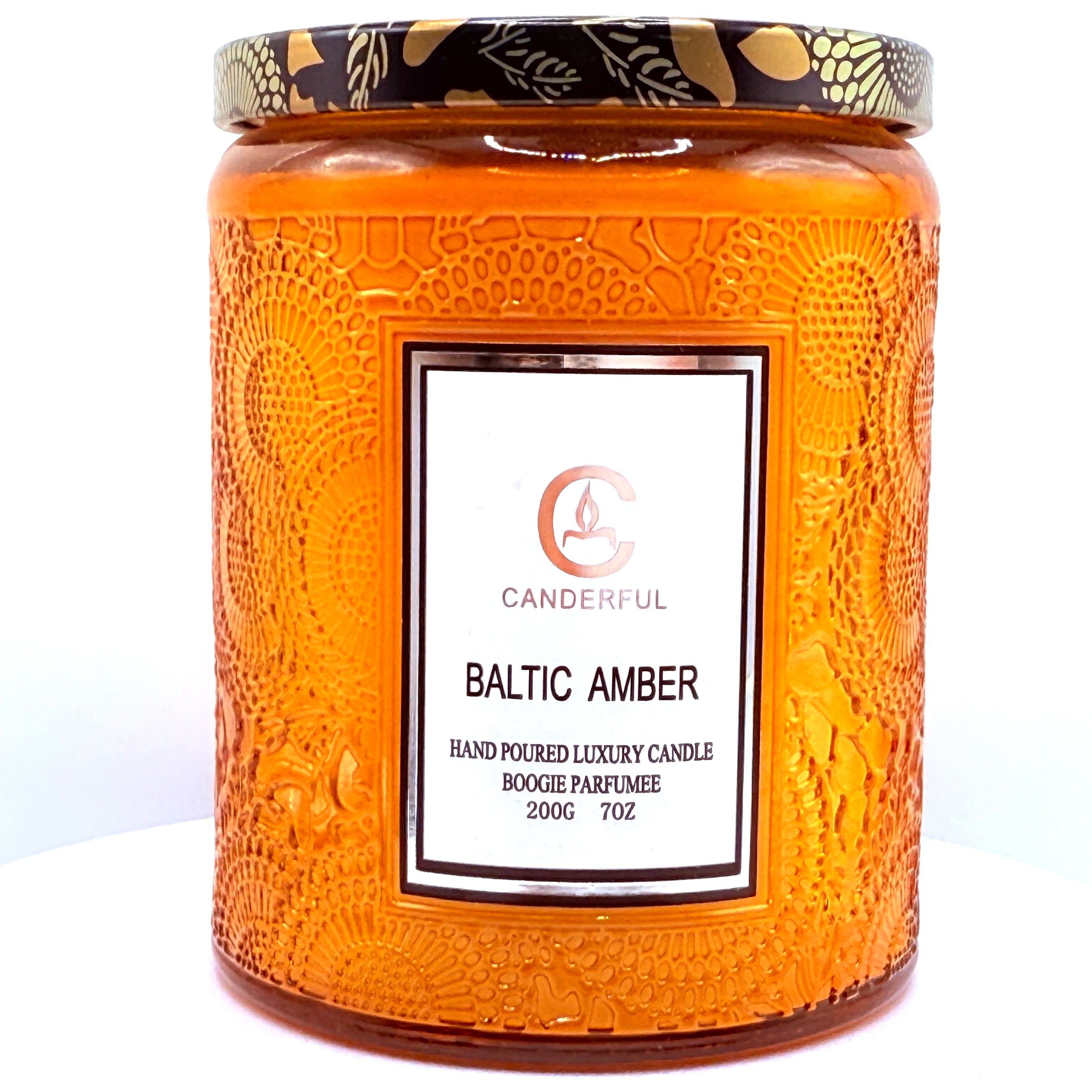 Embossed Glass Scented Candle Soy Wax Aromatherapy Candle | 5 Scents | 40 Hour Long Burn |