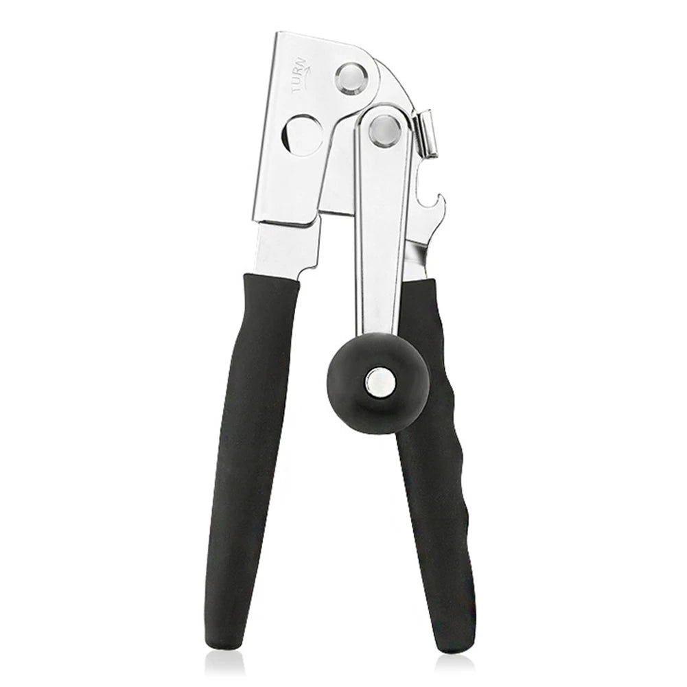 Stainless Steel Can Opener Razor Sharp Bottle Opener Soft Ergonomic Handle Manual Can Opener for Multifunctional Kitchen Tool