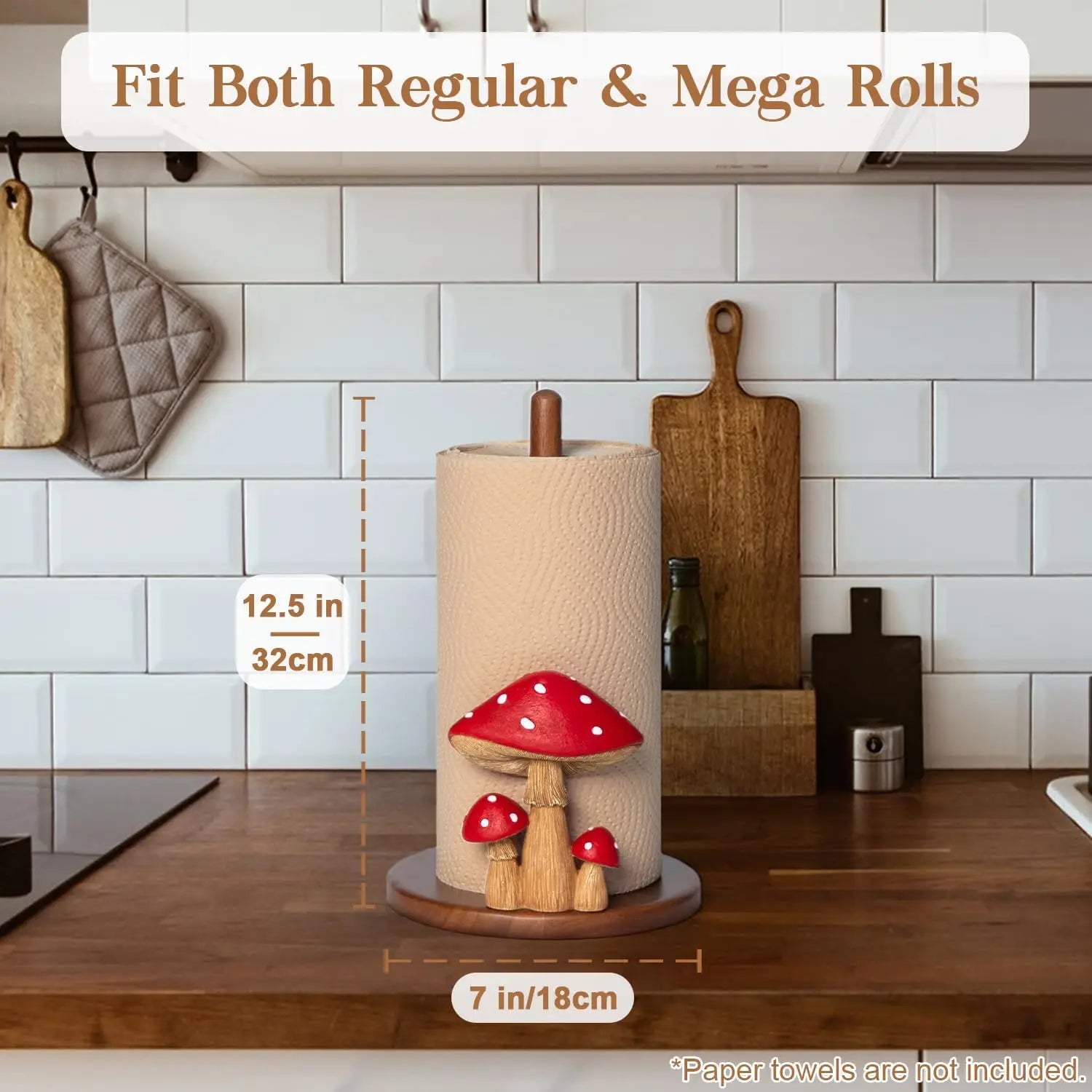 Cute Mushroom Paper Towel Holder