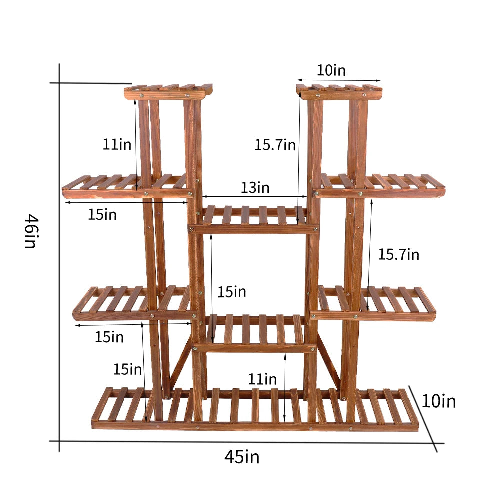 Wooden Plant Shelf Flower Pot Stand Indoor Outdoor