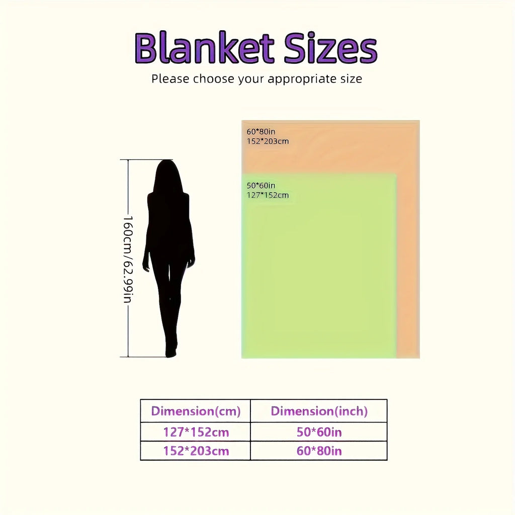 Cozy Plush Throw Blanket -  Comfortable Imitation Rabbit Hair Reversible Blanket Thermal