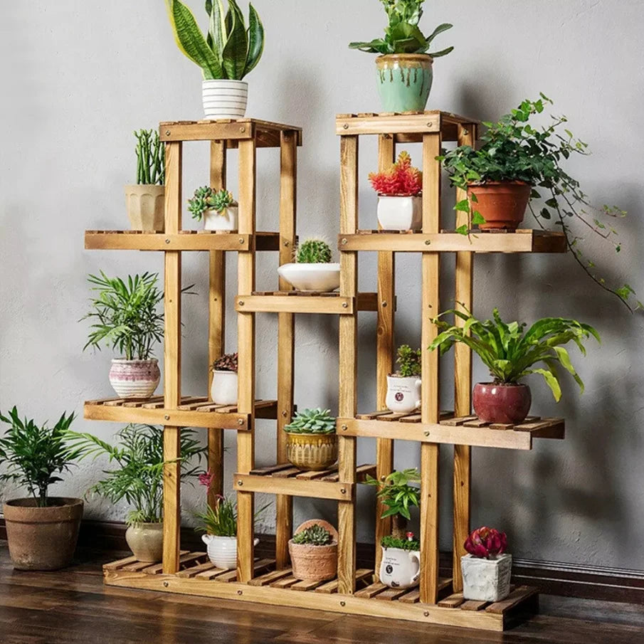 Wooden Plant Shelf Flower Pot Stand Indoor Outdoor