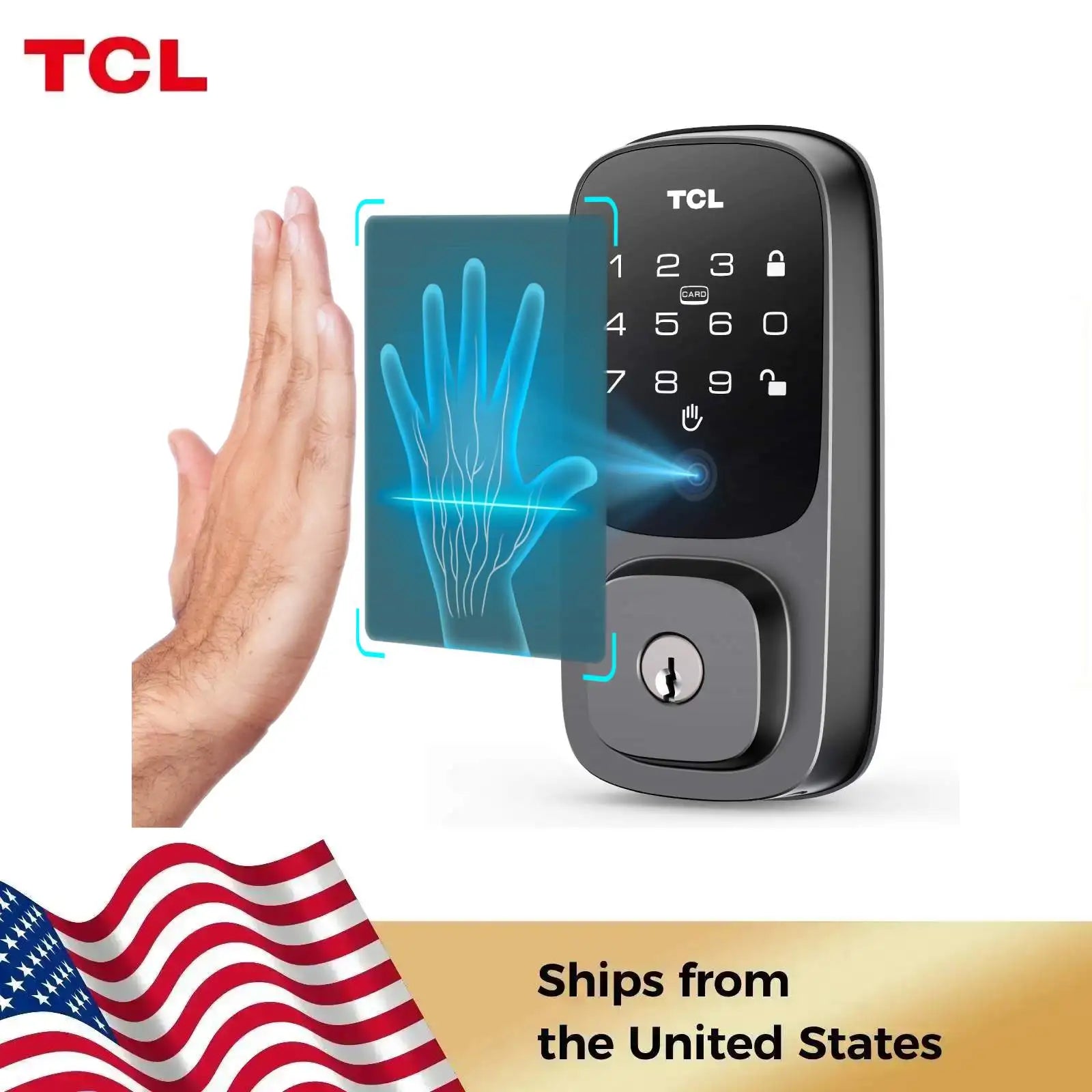 TCL Smart Lock D1 Pro Palm Vein Lock Keyless Entry Door Lock Upgraded