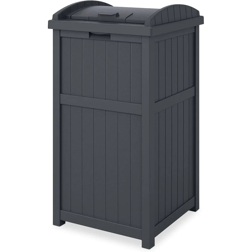 30 Gallon Outdoor Trash Hideaway Resin Refuse Container Lid Cyberspace