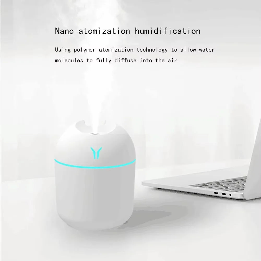 Essential Oil Diffuser - 2-in-1 Ultrasonic Air Vaporizer for Bedroom, Desk, Office, and Car Use