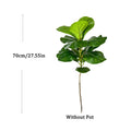 Large Artificial Ficus Tree Fake Rubber Plants Branch Plastic Fiddle Leaves