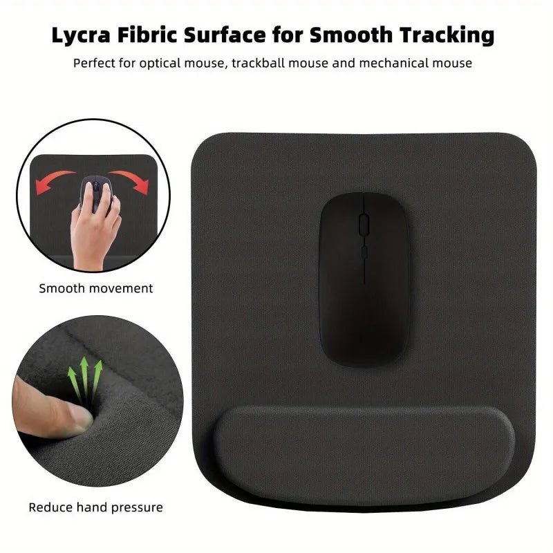 9x8.26in Ergonomic Mouse Pad with Wrist Rest