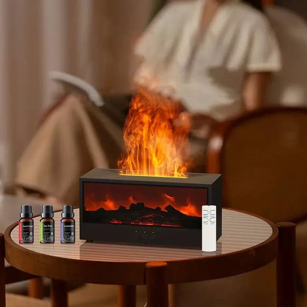 Desktop  Fireplace with Atmosphere Light - Portable Simulation Fireplace Heater