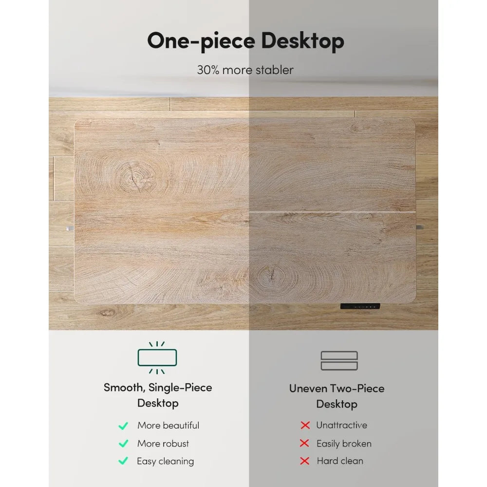 Electric Adjustable Height Standing Desk, 48x24 for Home Office, Computer Desk with 4 Memory Settings