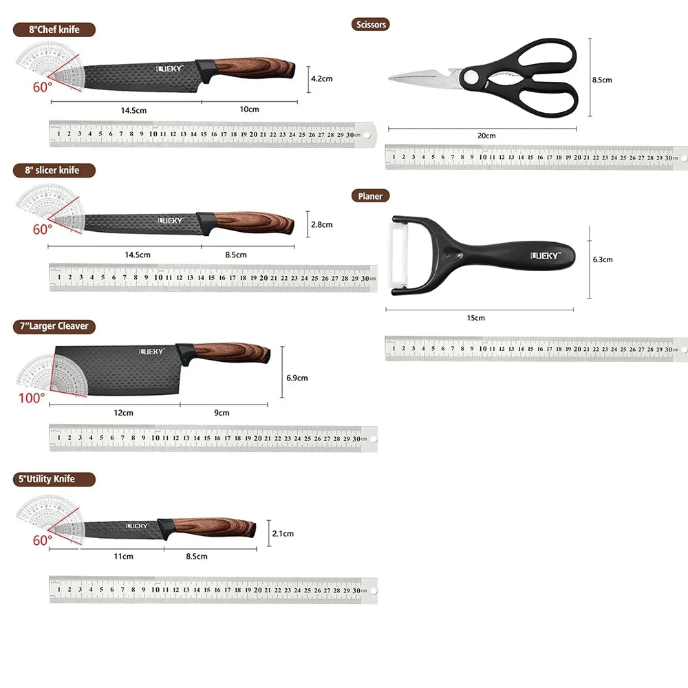 Kitchen Knife Set Stainless Steel Knife, 6-Piece Kitchen Tool Set, Fruit Knife