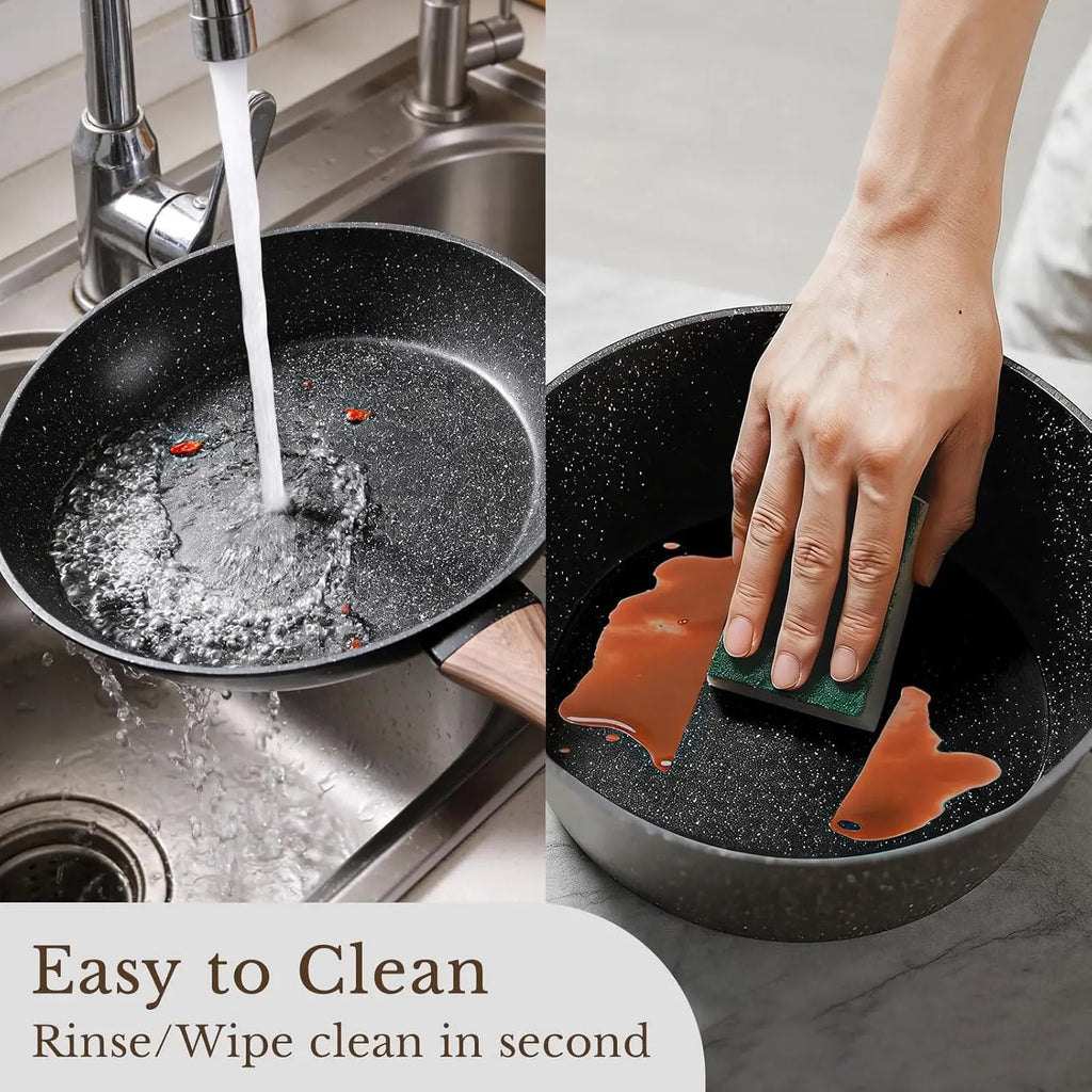 25-Piece Nonstick Ceramic Cookware Set, Healthy & Induction Compatible,