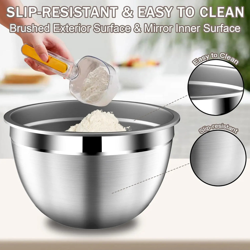 Stainless Steel Mixing Bowls with Lids