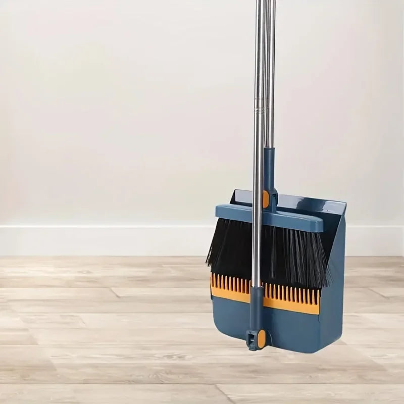 Set Broom and Dustpan with Long Handle – Durable Sweeping Kit for Home, Office, School, Dorm Cleaning