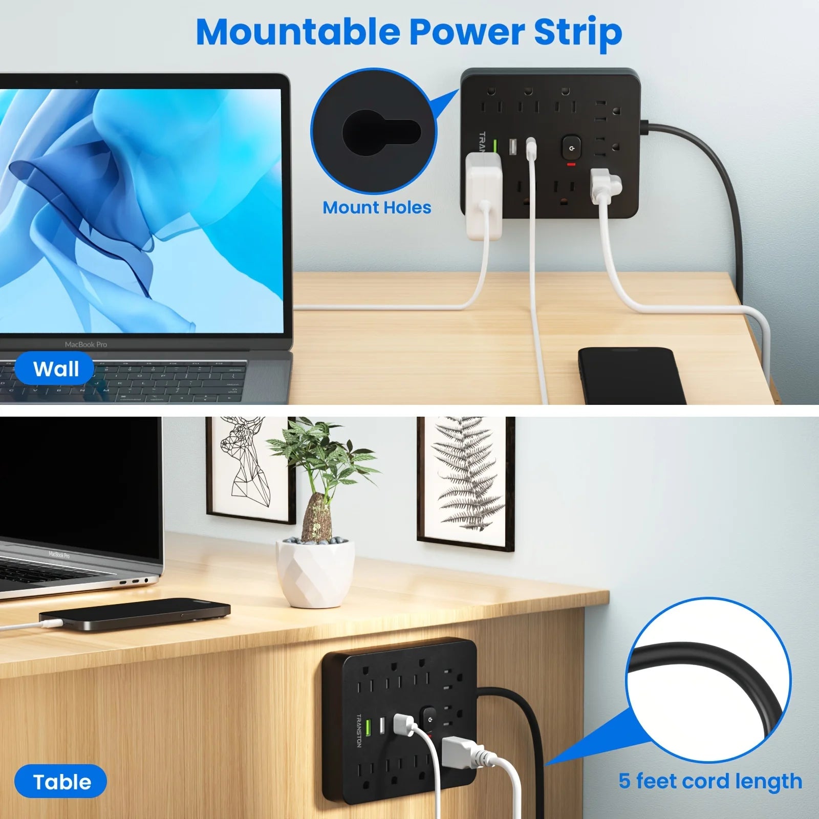 Power Strip Power Outlet with Surge Protector