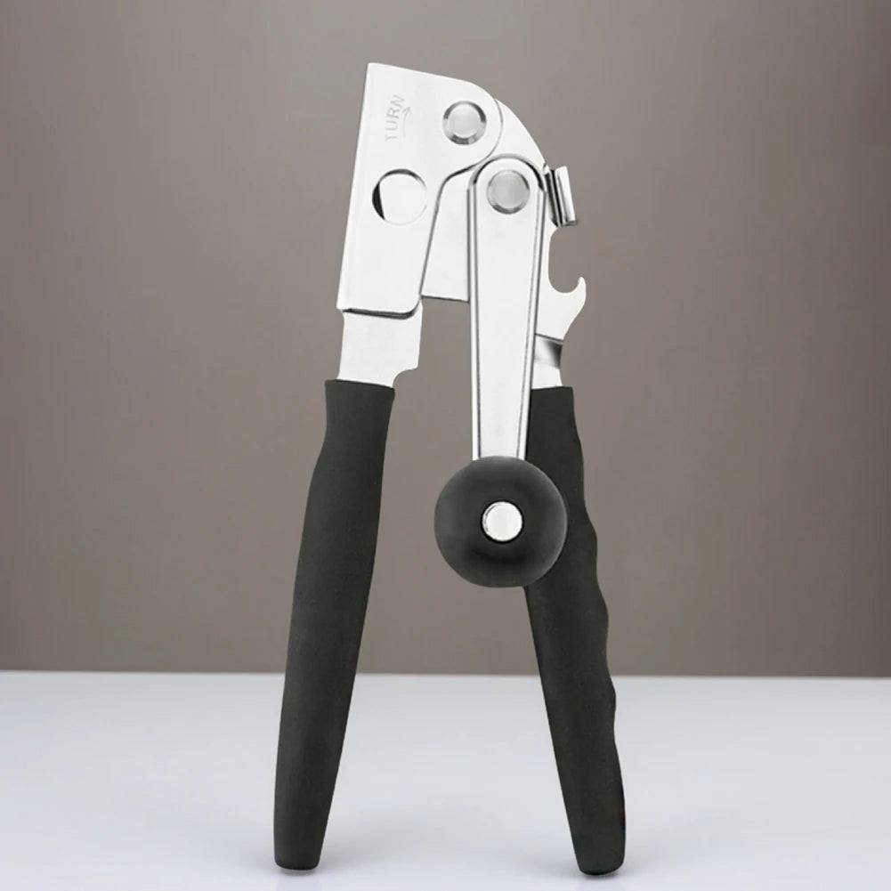 Stainless Steel Can Opener Razor Sharp Bottle Opener Soft Ergonomic Handle Manual Can Opener for Multifunctional Kitchen Tool