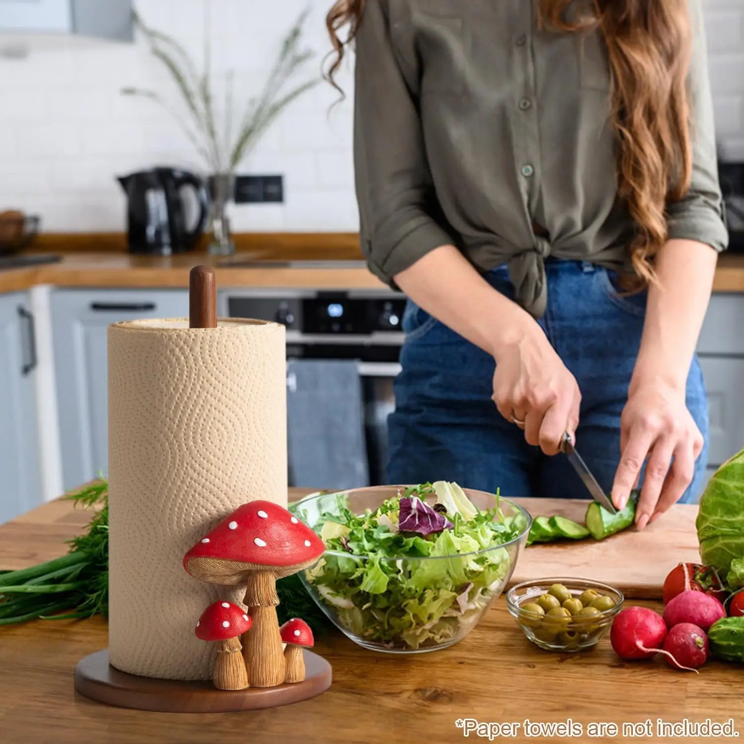 Cute Mushroom Paper Towel Holder