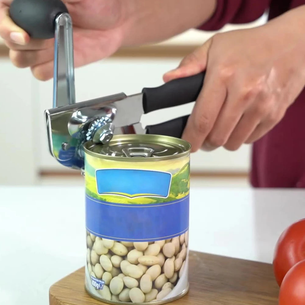 Stainless Steel Can Opener Razor Sharp Bottle Opener Soft Ergonomic Handle Manual Can Opener for Multifunctional Kitchen Tool