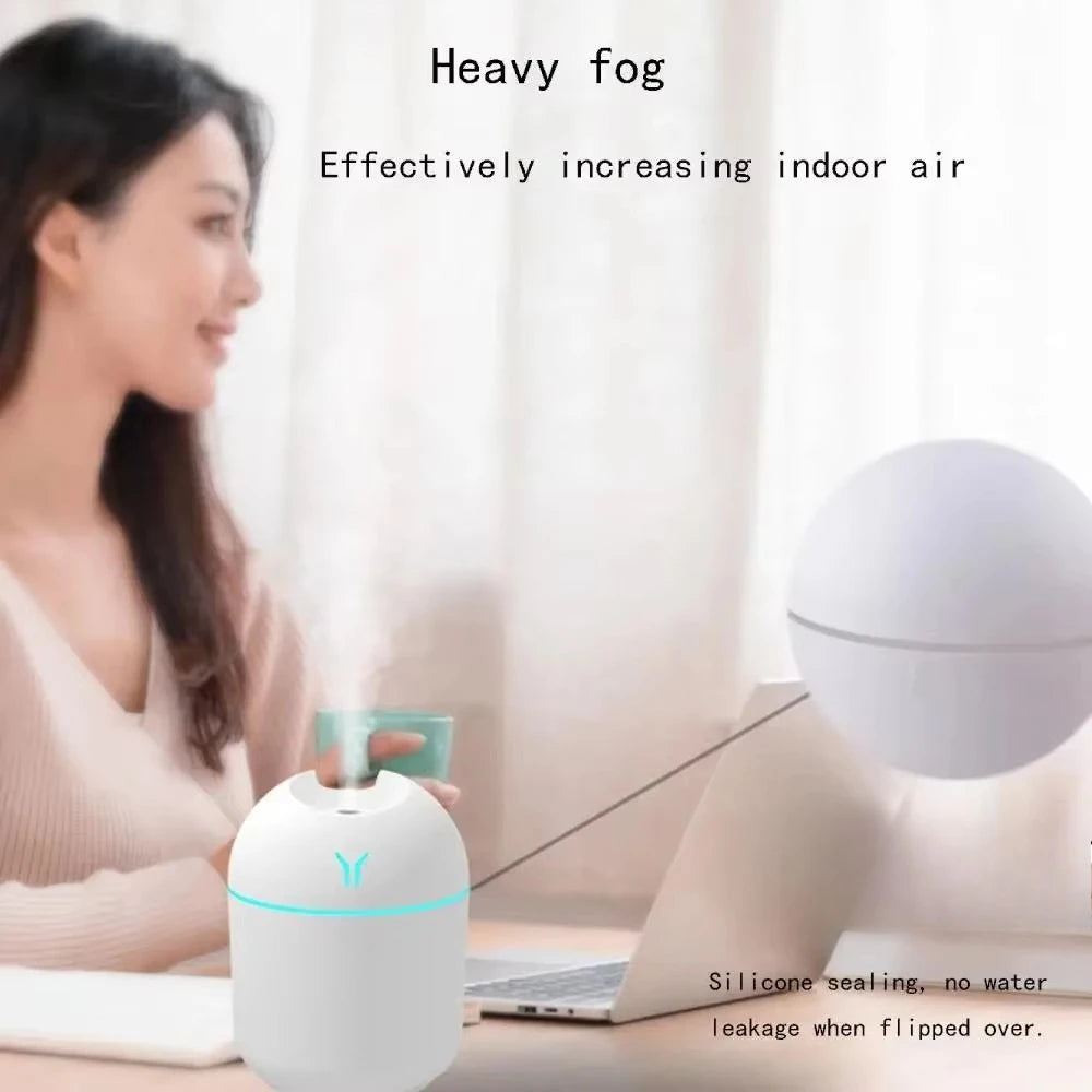 Essential Oil Diffuser - 2-in-1 Ultrasonic Air Vaporizer for Bedroom, Desk, Office, and Car Use